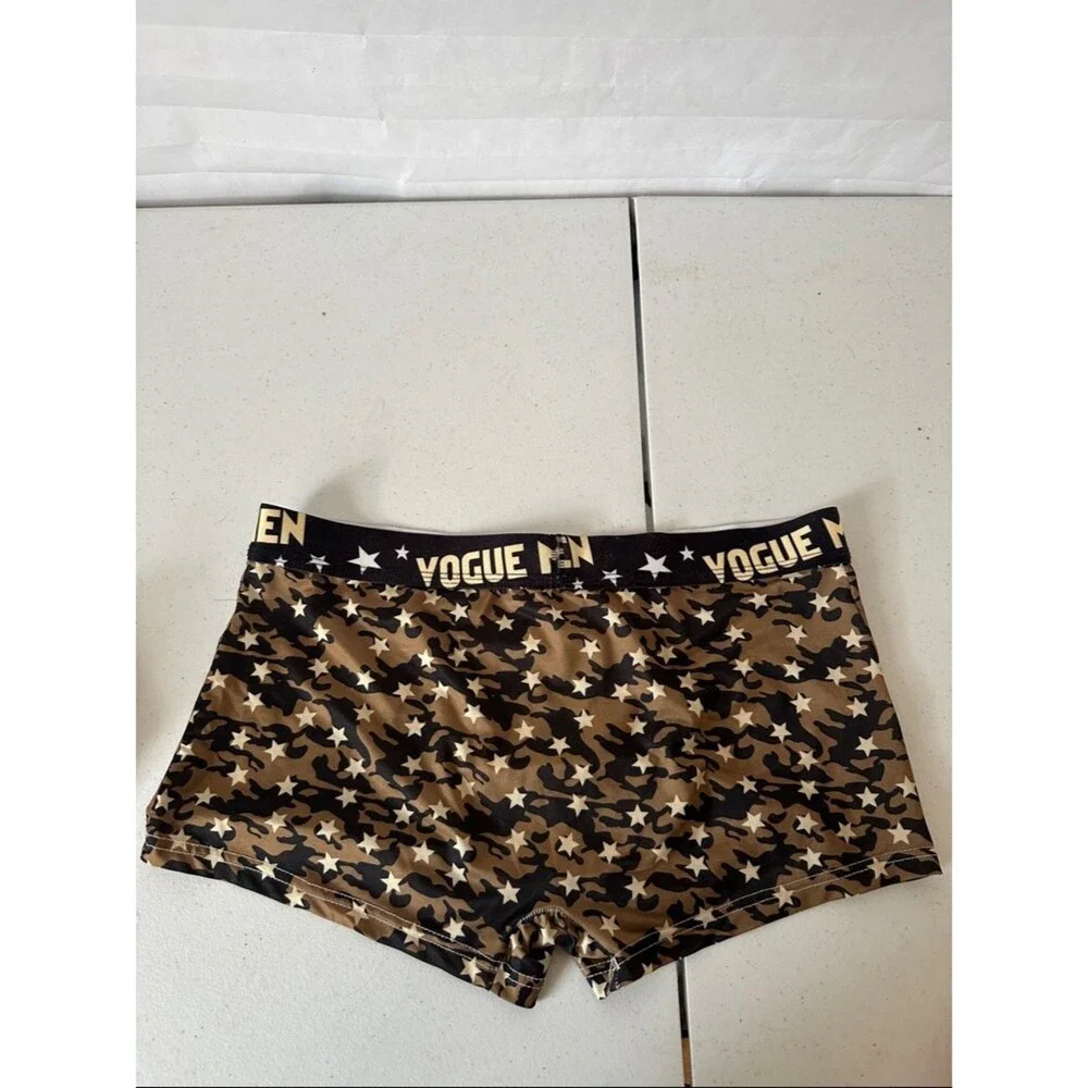 Men’s Boxer Briefs Size Large Everyday Comfort Underwear Black & Gold Patterns